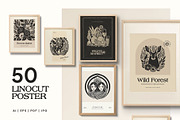 Linocut | Poster Builder, an Object Graphic by KetteCreate (Thumbnail 5 of 14)