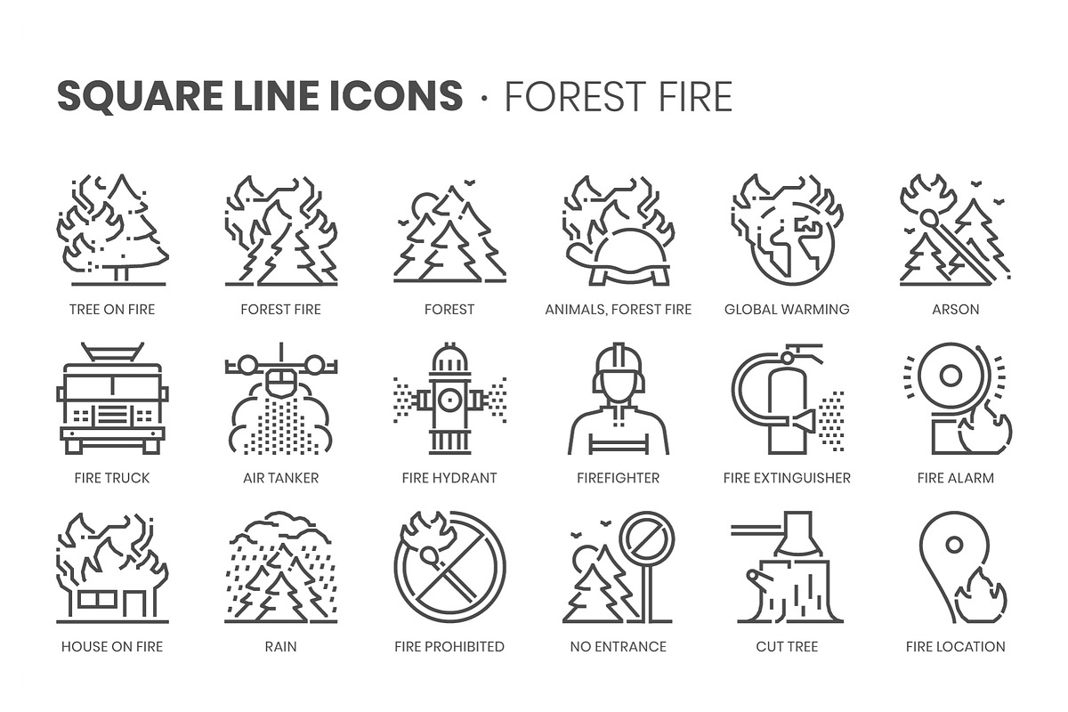 Square line icons, an Outline Icon by Howcolour (Photo 68 of 85)
