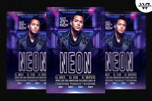 NEON ELECTRO Flyer Template