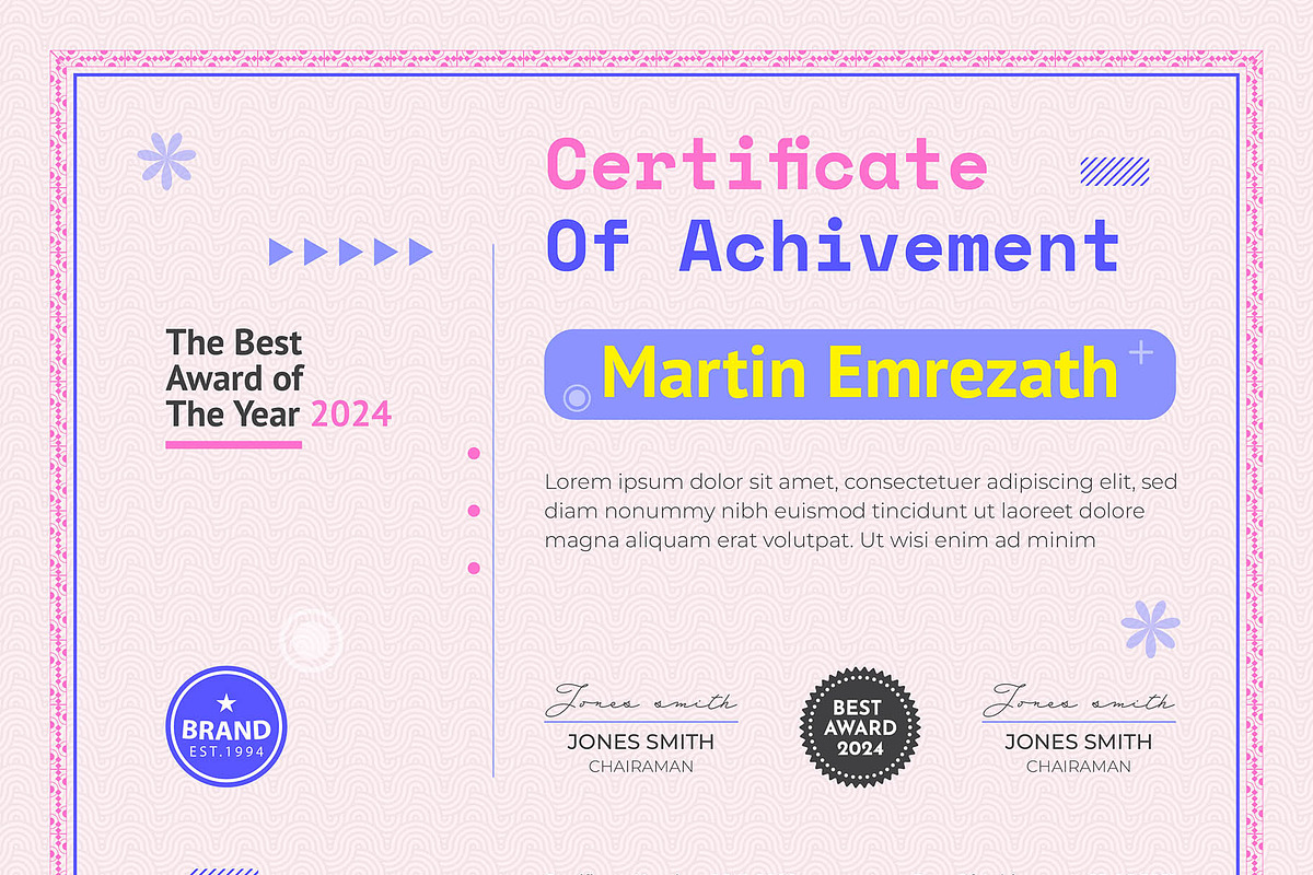 Certificate With Elegant Design, a Stationery Template by MRI STUDIO (Photo 9 of 11)