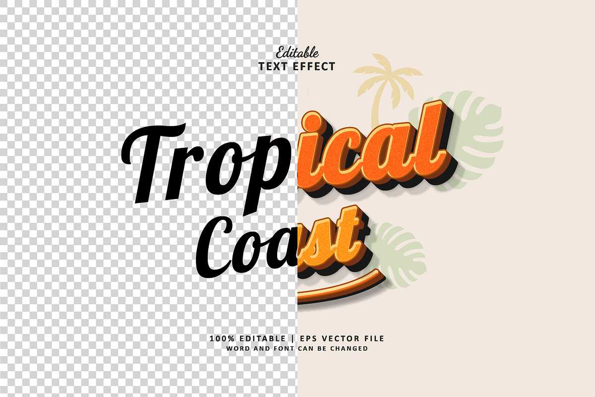 Text Effect Tropical Coast, a Layer Style Add-On by Navy Graphic (Photo 2 of 2)