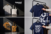T-Shirt & Tote Bag Mockups Vol. 2, a Shirt Mockup by BMACHINA Labs. (Thumbnail 2 of 6)