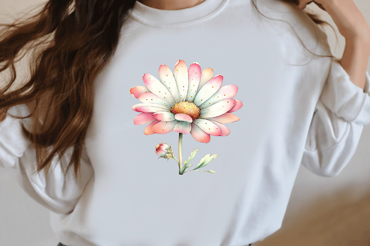 Whimsical pink Summer flower clipart, an Illustration by Designworld (Photo 6 of 7)