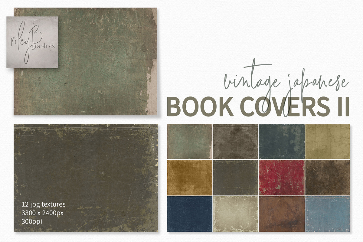 Vintage Japanese Book Covers II, a Texture Graphic by rileyBgraphics (Photo 1 of 8)