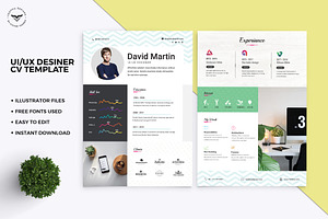 UI/UX Designer CV Template