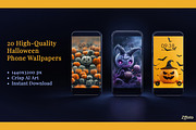 20 Halloween Phone Wallpapers, a Background Graphic by BazziBa♥ (Thumbnail 1 of 5)