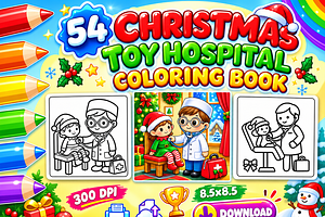 Christmas Toy Hospital Coloring Book