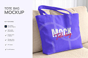 Tote Bag Mockup Template, a Merchandise Mockup by graphypix (Thumbnail 2 of 4)
