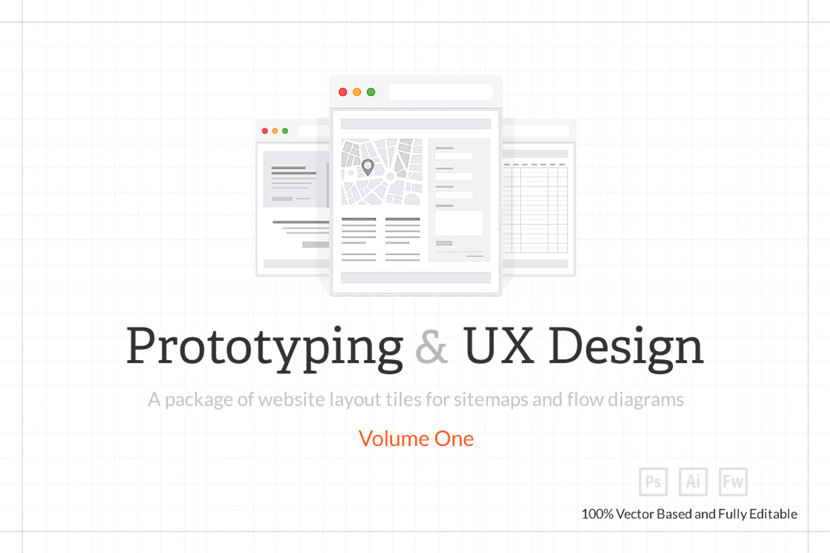Tiles for Wireframes & Flowcharts V1, a Mockup by firetuts (Photo 1 of 4)