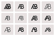 Modern AB BA Letter Logo Collection, a Branding & Logo Template by Vectorium Studio (Thumbnail 2 of 2)