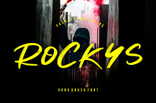 Rockys Handbrush Business Font