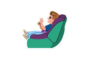 Happy child sitting in car seat, a Transportation Illustration by pikepicture