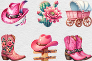 Pink Vintage Western Clipart, an Illustration by Black Bird Studio (Thumbnail 4 of 6)