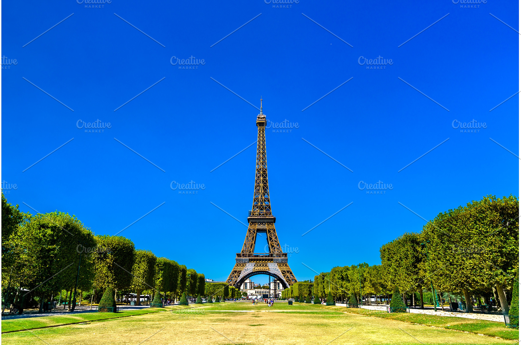 Eiffel Tower on the Champ de Mars in, an Architecture Photo by Leonid Andronov