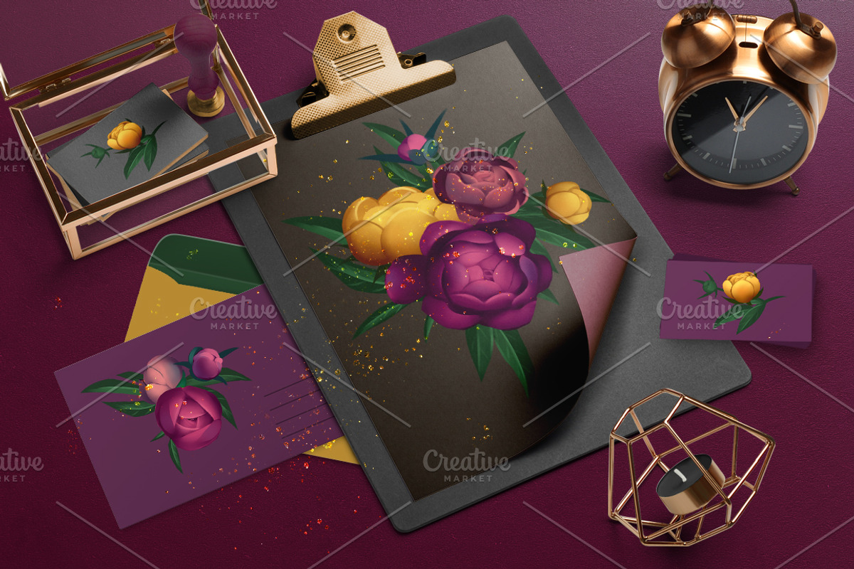 Flower Clipart, a Decorative Illustration by Ira Cvetnaya (Photo 2 of 10)