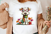 Whimsical Summer Dogs Clipart, an Illustration by CreationArt (Thumbnail 2 of 7)