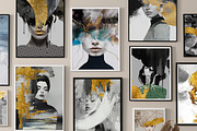 Golden female print poster, a Decorative Illustration by Muzi pear studio (Thumbnail 9 of 10)