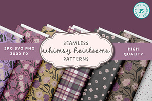 Floral Vintage Botanical Pattern Set