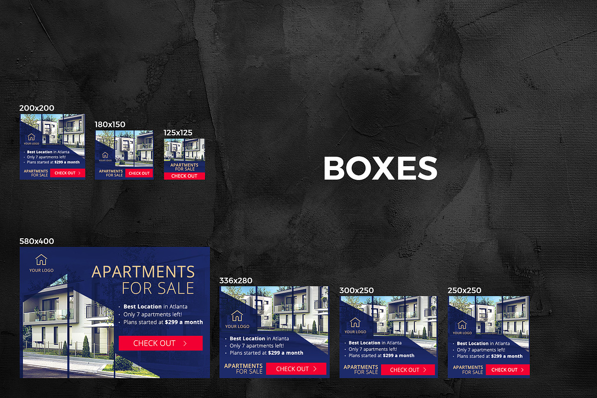 Banners Pack 26 sizes for Google Ads, a Templates & Theme by Better Be a Designer (Photo 6 of 6)
