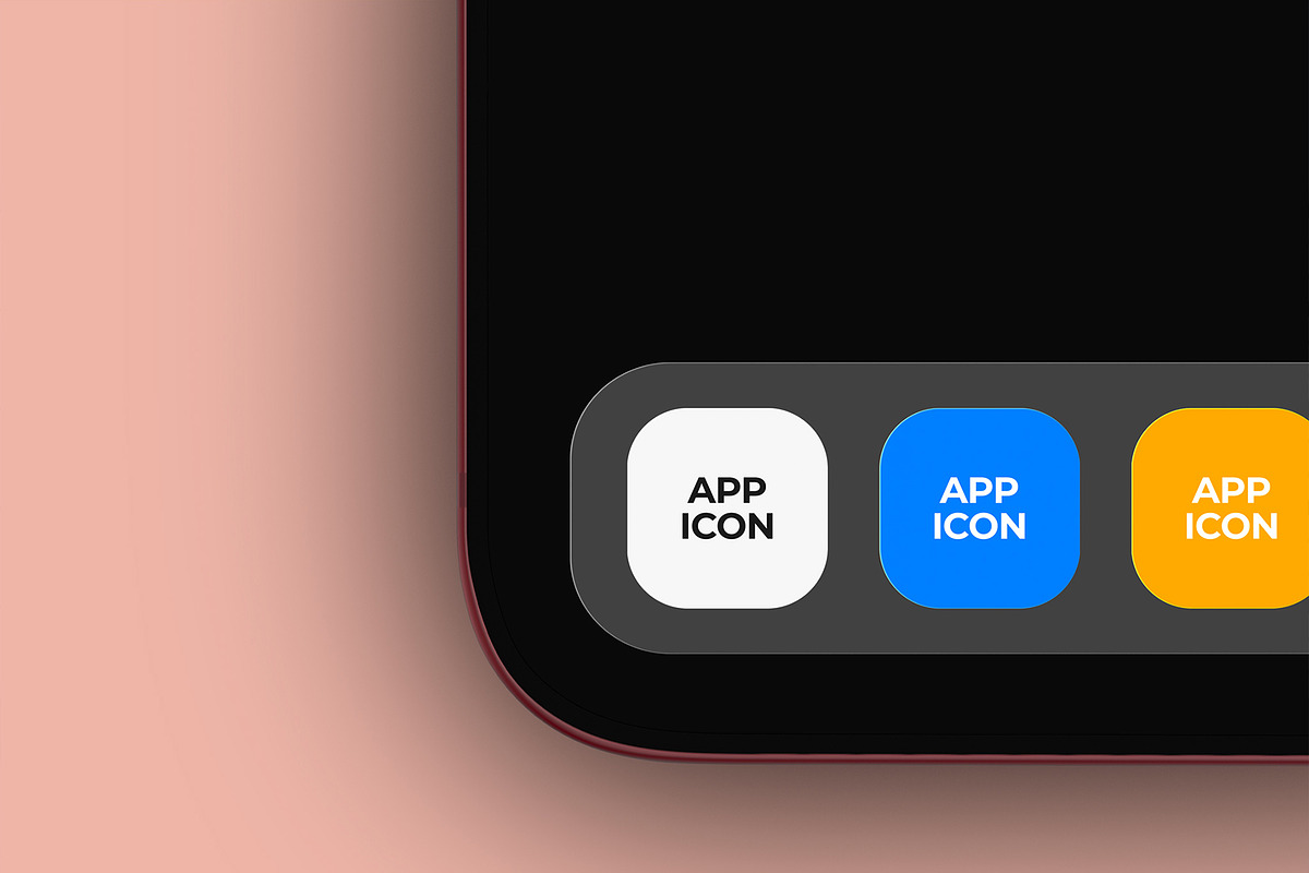 App Icon Mockup on Smartphone Dock, an iPhone Mockup by graphypix (Photo 3 of 4)