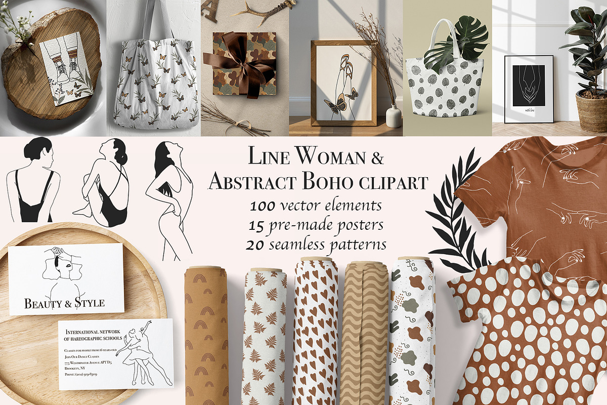 Abstract & Line Boho Collection!, an Illustration by ApetekMarket (Photo 1 of 13)
