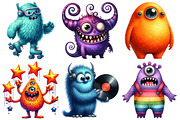 Retro Monster PNG Sublimation Bundle, an Illustration by Pixels.Craft (Thumbnail 2 of 7)