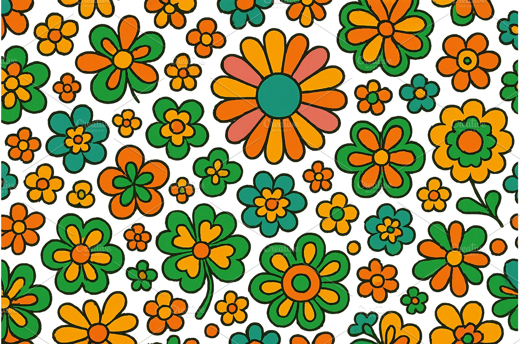 Bright floral pattern featuring, a Nature Photo by ZinetroN