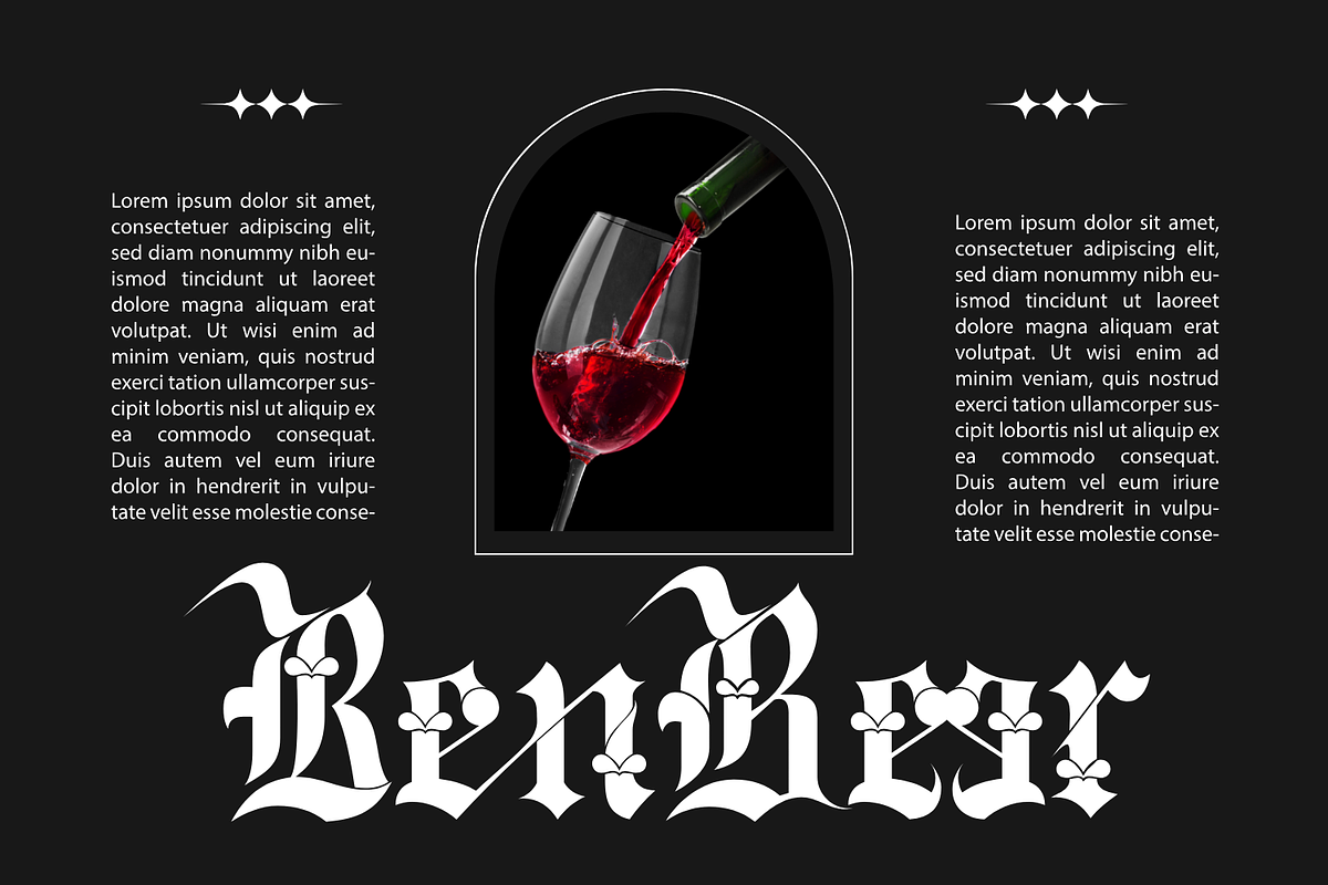 Tragedy Shaped | Blackletter Font, a Blackletter Font by 177Studio (Photo 2 of 8)