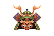 Samurai helmets, Japanese masks set, an Object Illustration by PaperTrident (Thumbnail 9 of 9)