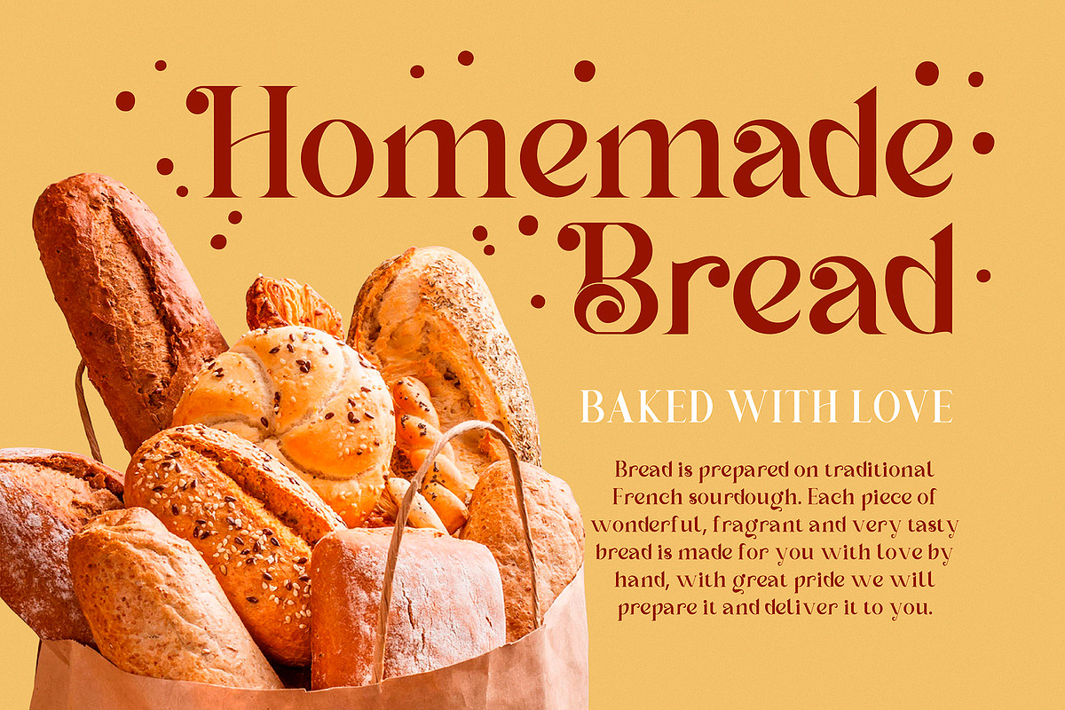 Dinah Glamour / Regular Font, a Serif Font by Anastasia Cuza (Photo 3 of 15)