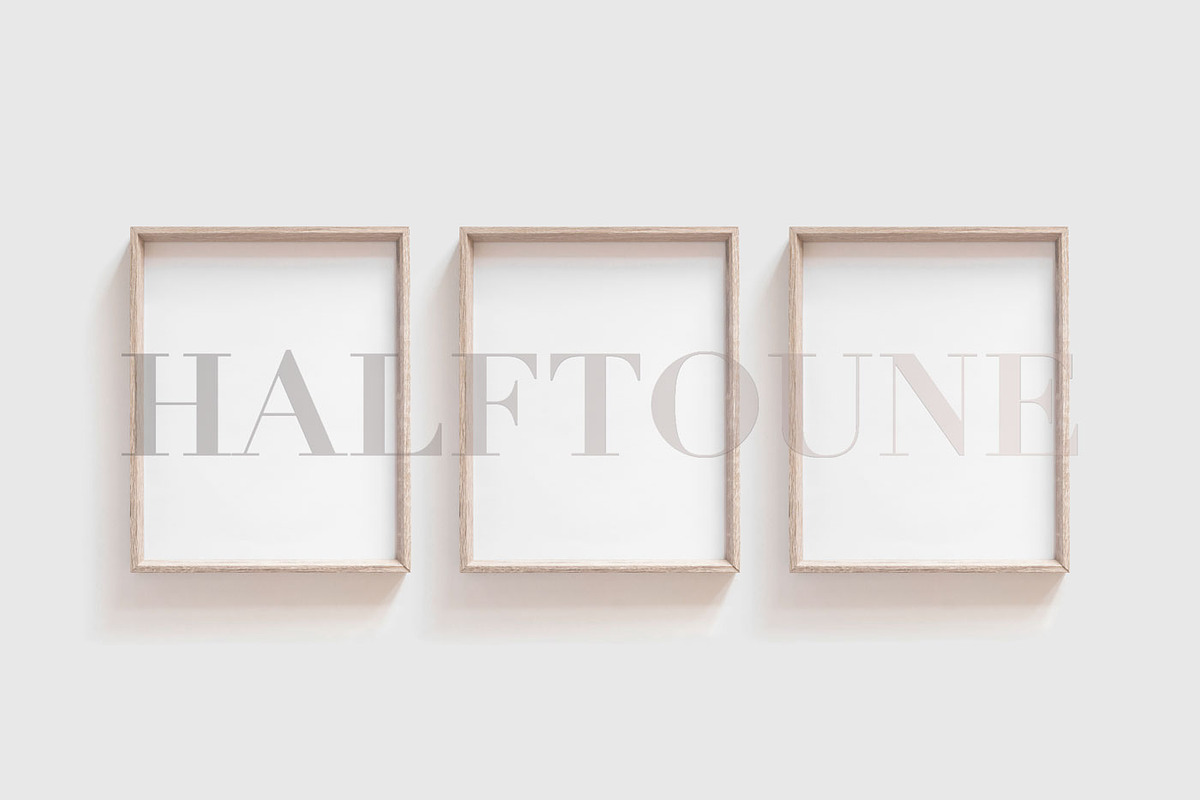 Wooden Frame Mockup Bundle, a Print Template by HALFTOUNE (Photo 4 of 6)