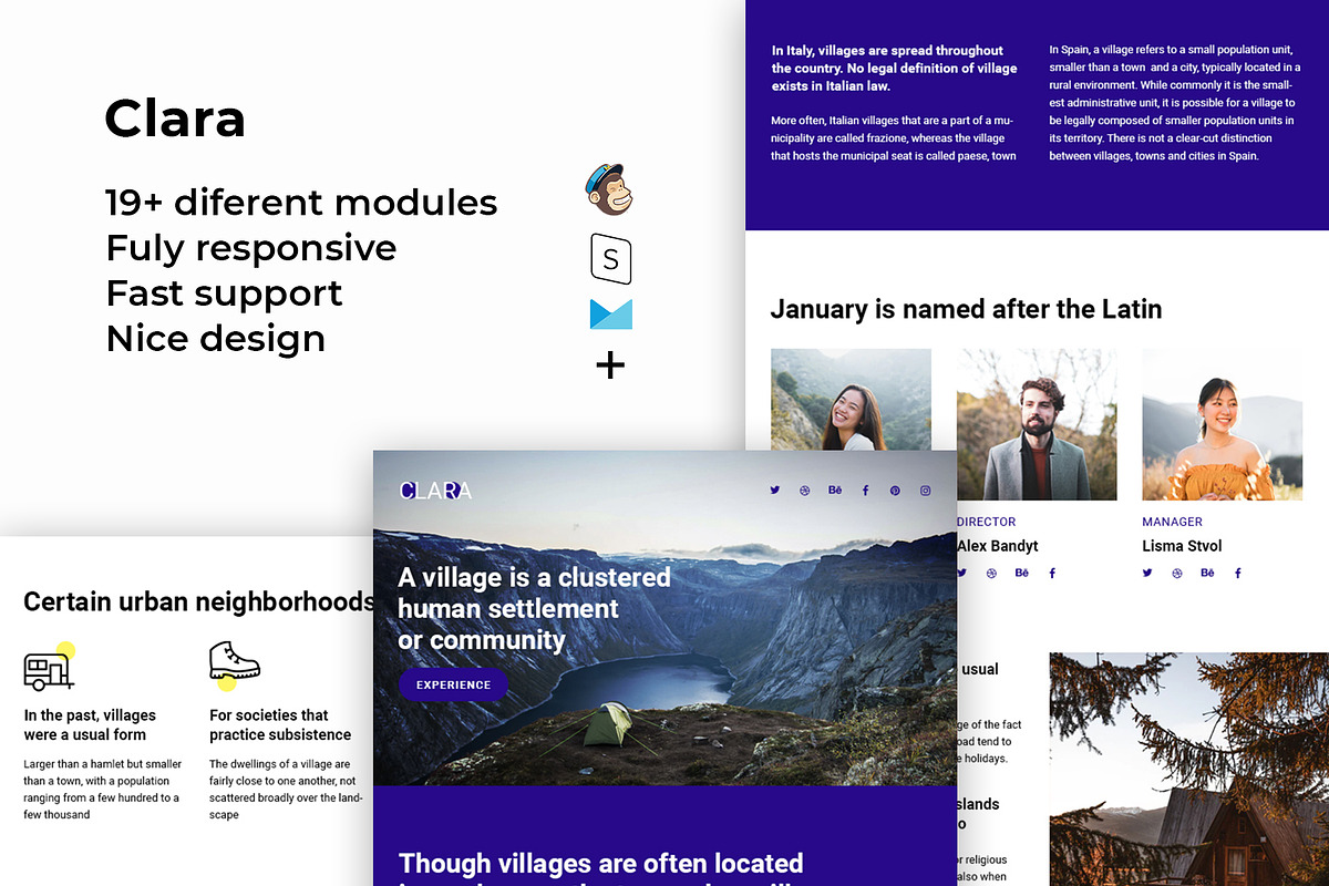 Clara – Responsive Email template, an Email Template by ThemesCode