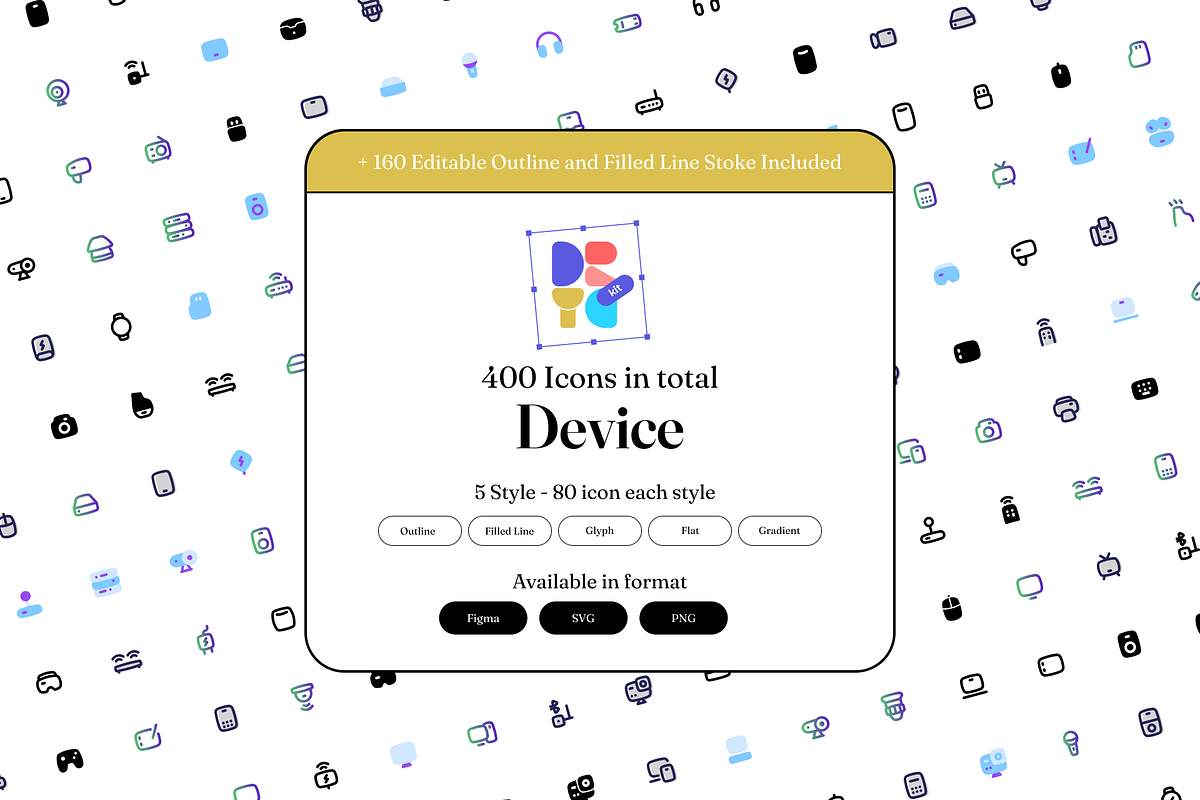 400 Electronic Device Icon Set, a Solid Icon by Directico Design Kit (Photo 1 of 7)
