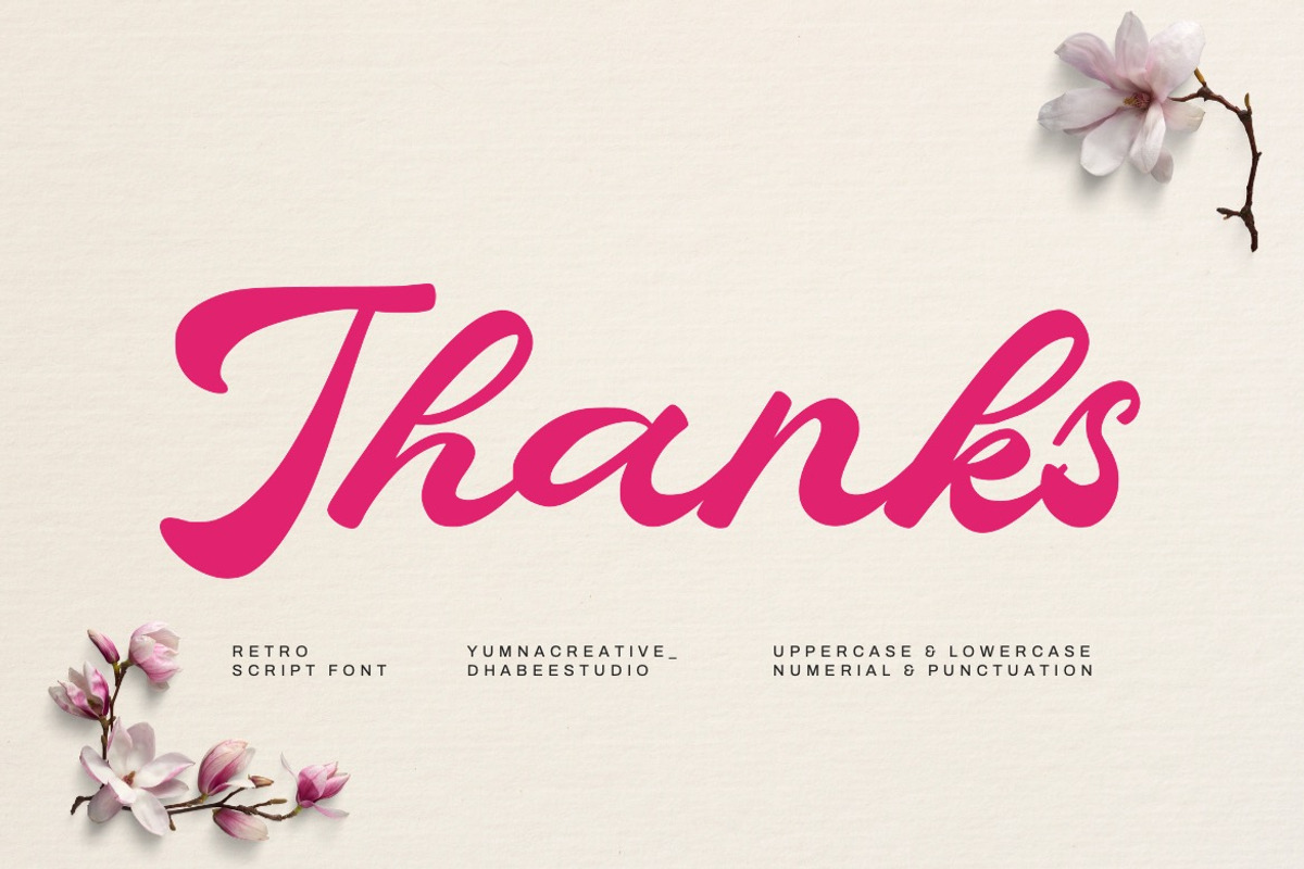 Quaty Heart - Retro Script Font, a Script Font by Dhabee (Photo 12 of 18)