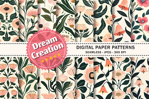 Retro Floral Seamless Pattern, a Texture Graphic by Dream Creation