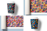 6 Whimsical Floral Seamless Patterns, a Pattern Graphic by Ninterints (Thumbnail 10 of 14)