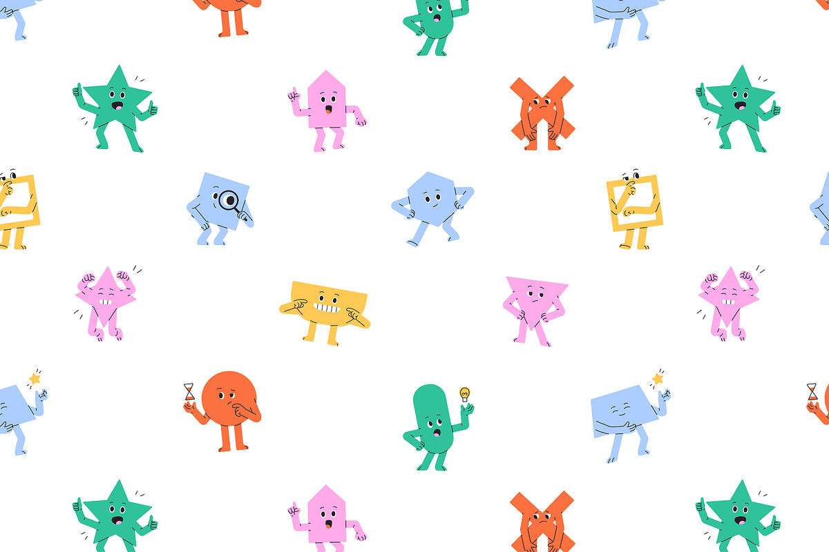 Geometric shapes set + backgrounds, an Object Illustration by PaperTrident (Photo 4 of 6)