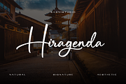 Hiragenda – Signature font, a Script Font by Basnistudio (Thumbnail 1 of 15)
