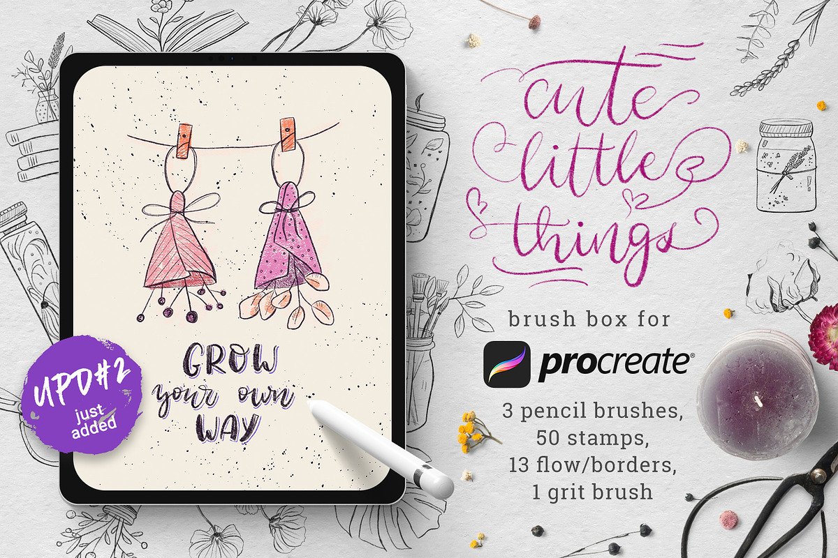 All for Procreate - brush bundle, a Brush Add-On by Gray Cat Graphics (Photo 4 of 34)