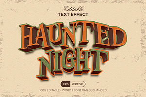 Vintage Halloween 3D Text Effect