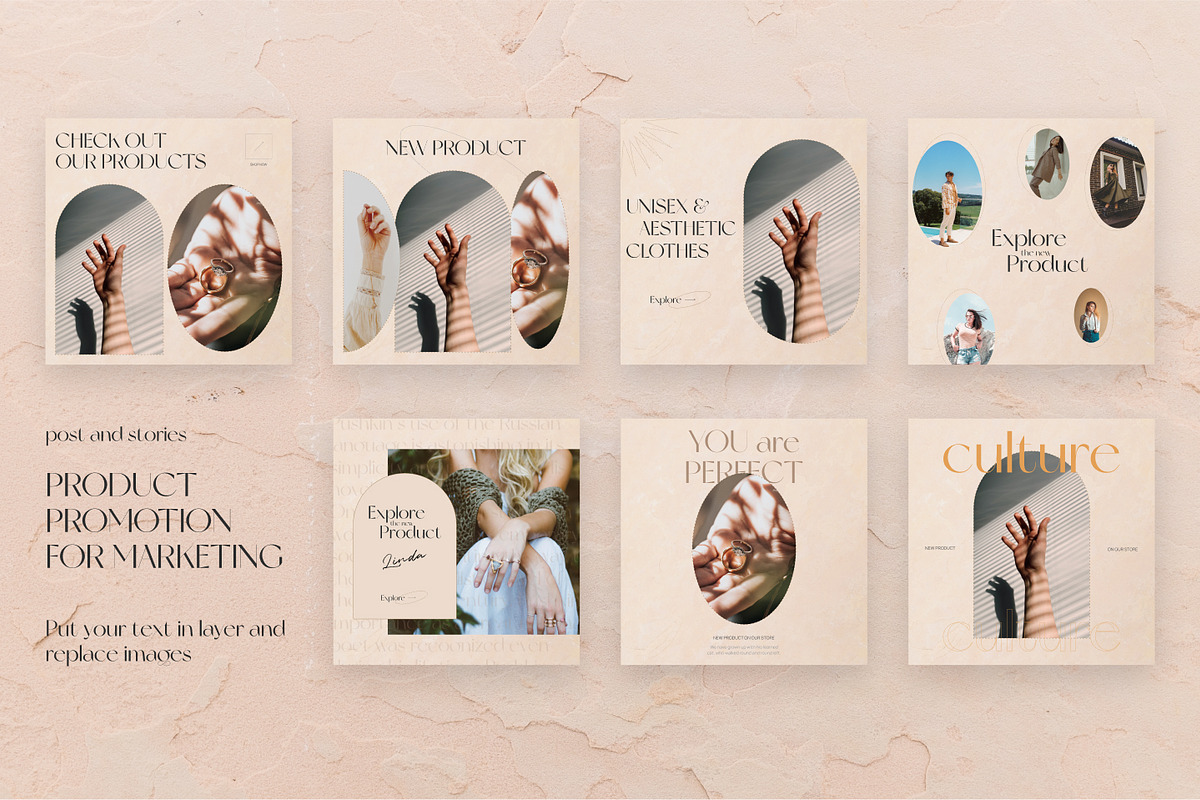 Instagram for coach set CANVA PS, a Social Media Template by Craft_Monkey