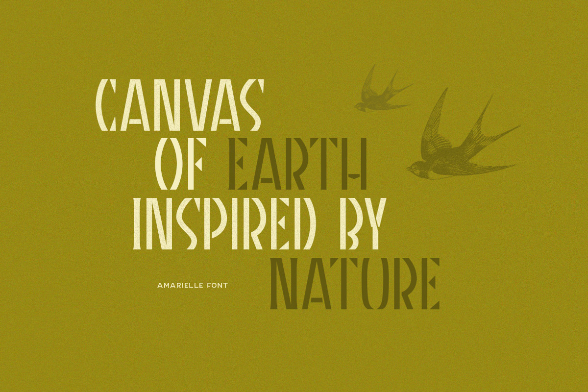 AMARIELLE Stencil Display Font, a Sans Serif Font by Letterhend Studio (Photo 8 of 9)