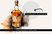 Watercolor PNG Whiskey Clipart, a Food Illustration by Geniecreativestudio (Thumbnail 2 of 9)