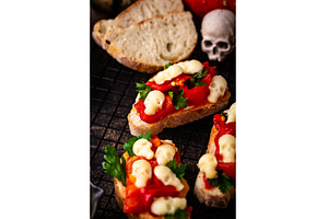 Halloween sandwich with skull from, a Food & Drink Photo by Yulia Furman