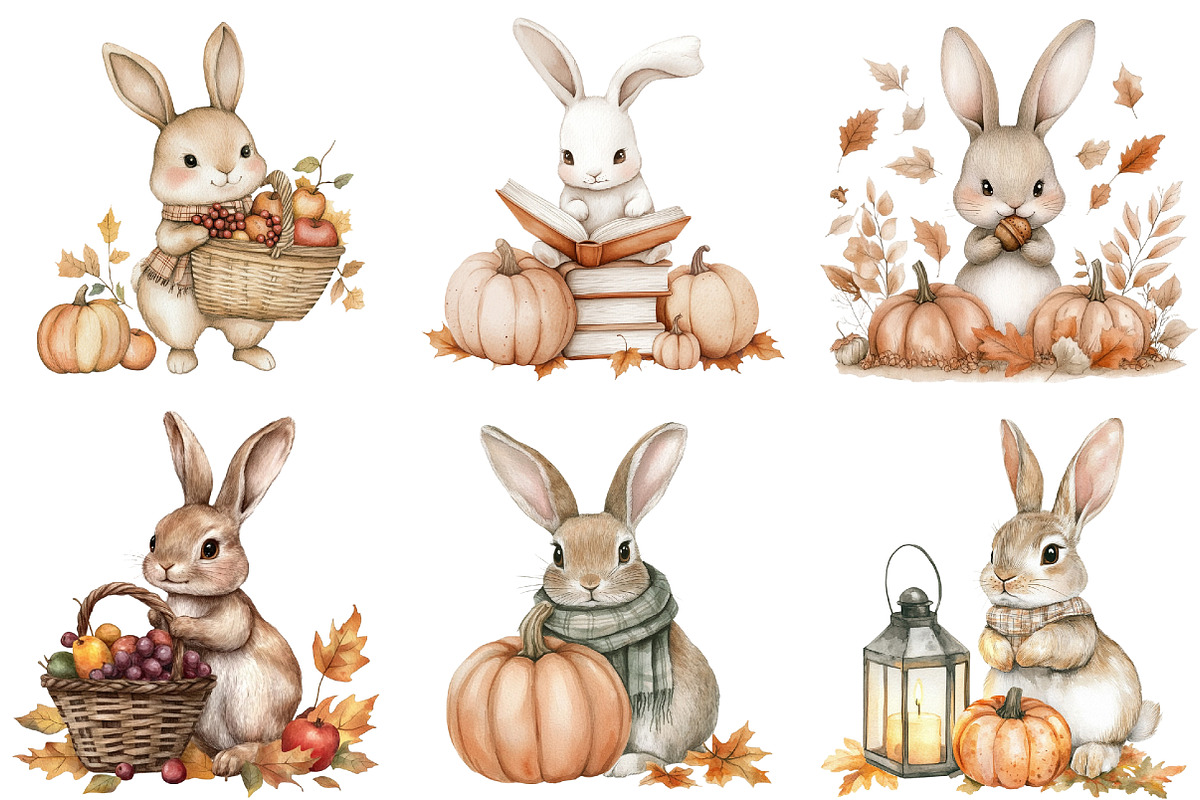 Cute Autumn Bunny Sublimation, an Illustration by CitraGraphics (Photo 4 of 6)