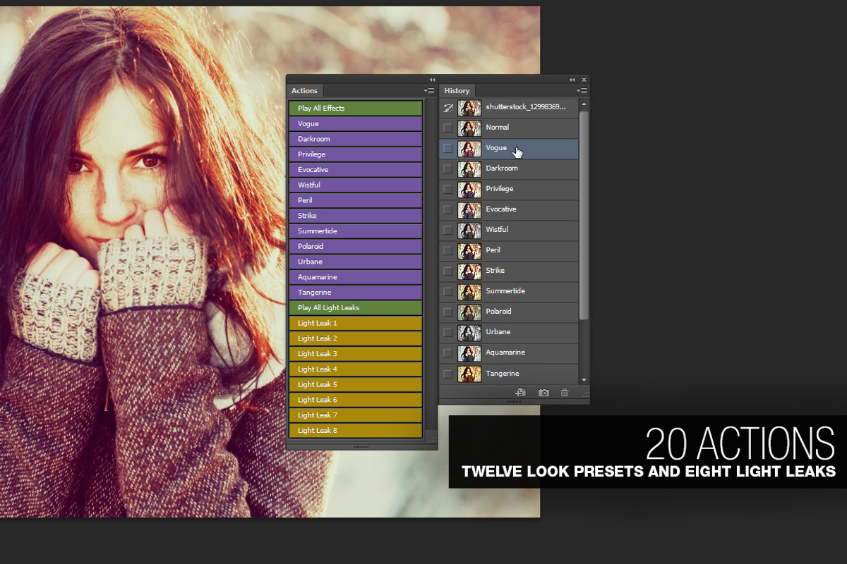 Premium Looks - 20 Photoshop Actions preview 7