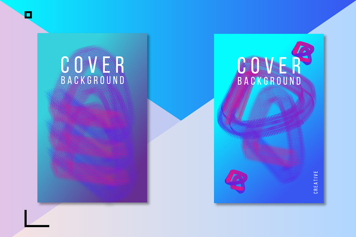 4 abstract fluid covers 3d posters, a Flyer Template by designbydi (Photo 2 of 3)