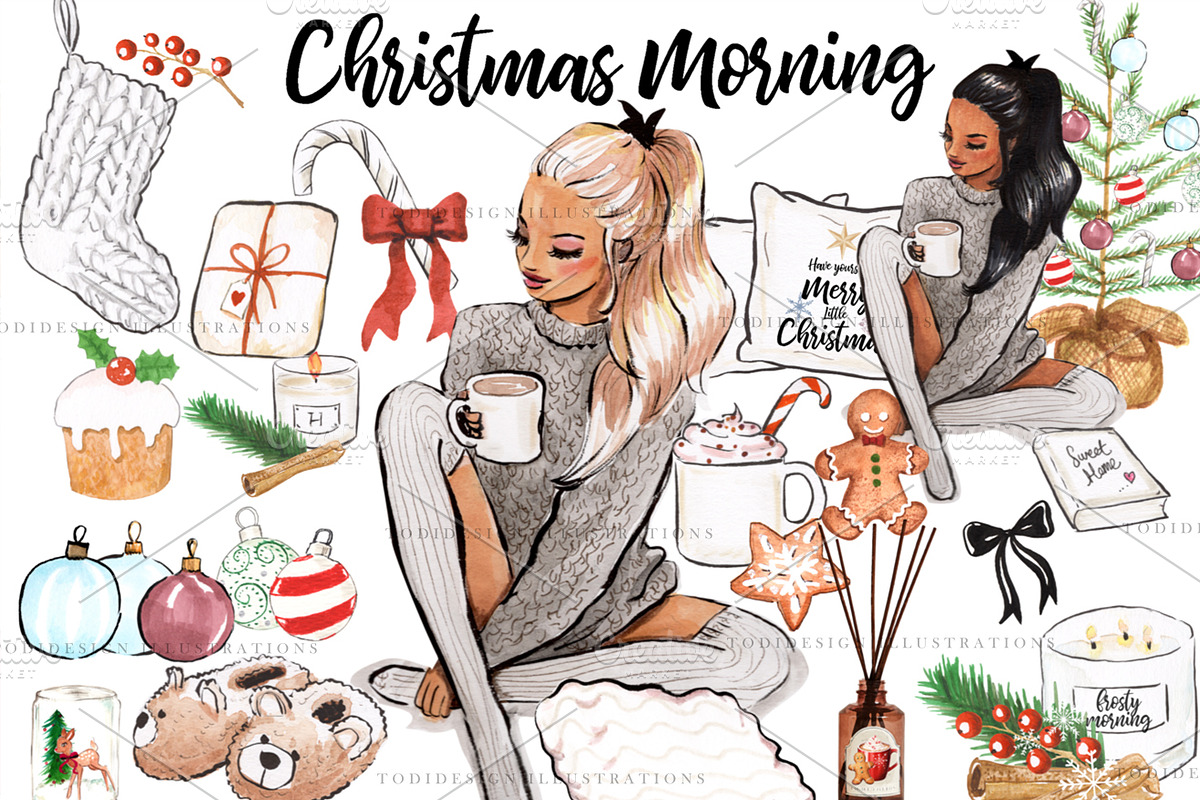 Cozy Christmas Morning, a Seasonal Illustration by creativeDi (Photo 1 of 4)