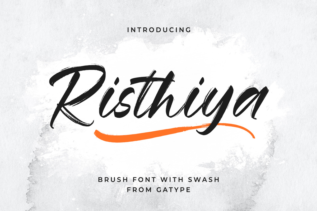 Risthiya Brush, a Handwritten Font by Gatype (Photo 1 of 6)