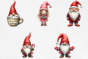 Watercolor Christmas Gnome Sublimati, an Illustration by CrexoraLab (Thumbnail 2 of 5)